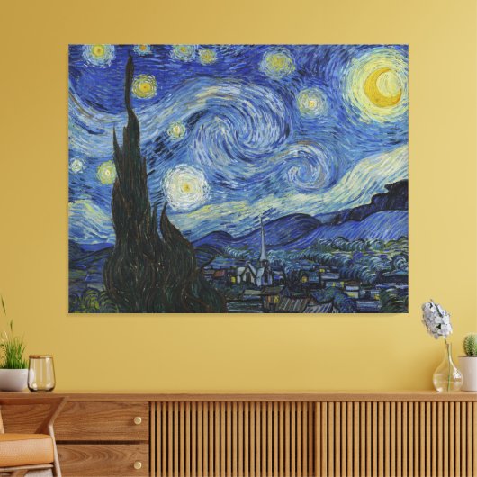 Van Gogh - Sterrennacht Canvas Print (Insitu (Woonkamer))