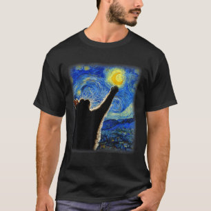 Van Gogh Sterrennacht Cat - Clic Fit, Cat Lover_mo T-shirt