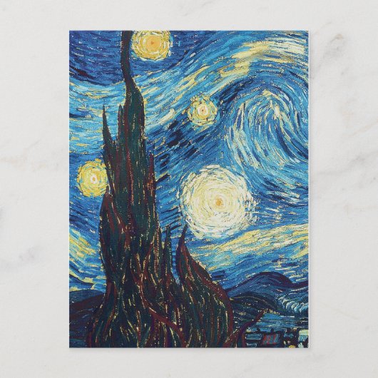 Van Gogh Sterrennacht Classic Impressionisme Kunst Briefkaart (Voorkant)