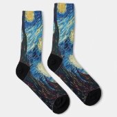 Van Gogh Sterrennacht Classic Impressionisme Kunst Sokken (Rechts)