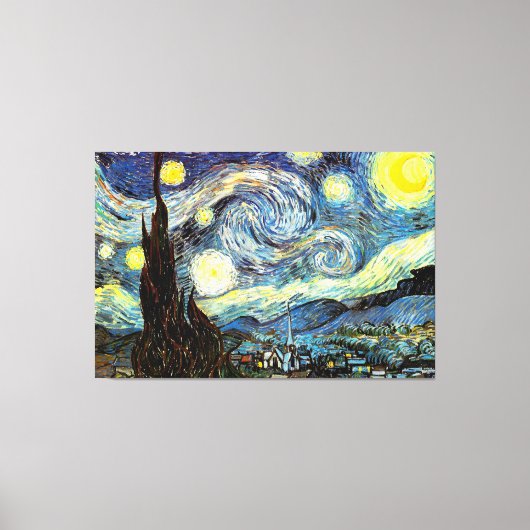Van Gogh Sterrennacht Fine Art Canvas Afdruk (Voorkant)