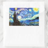 Van Gogh Sterrennacht Fine Art Rechthoekige Sticker (Tas)