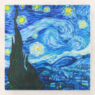Van Gogh Sterrennacht Glazen Onderzetter