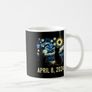 Van Gogh Sterrennacht Kat Totaal Zonsverduistering Koffiemok