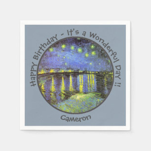 van Gogh Sterrennacht Over de Rhône Feestartikelen Servet