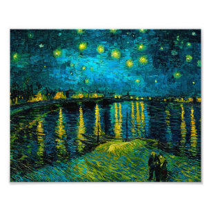 Van Gogh Sterrennacht over de Rhône Foto Afdruk