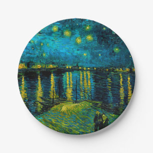 Van Gogh Sterrennacht over de Rhône Papieren Bordje