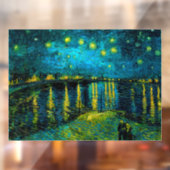 Van Gogh Sterrennacht over de Rhône Raamsticker (Vel 2)