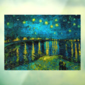 Van Gogh Sterrennacht over de Rhône Raamsticker (Vel 3)