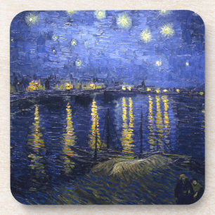 Van Gogh: Sterrennacht over de Rijn Bier Onderzetter