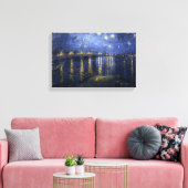 Van Gogh Sterrennacht over de Rijn Canvas Afdruk (Insitu (Woonkamer))