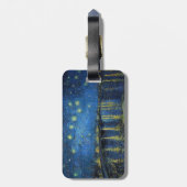 Van Gogh - Sterrennacht over de Rijn - QR-code Bagagelabel (Achterkant verticaal)