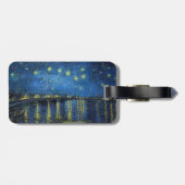 Van Gogh - Sterrennacht over de Rijn - QR-code Bagagelabel (Achterkant horizontaal)