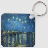Van Gogh Sterrennacht over de Rijn Sleutelhanger (Achterkant)