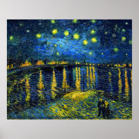 Van Gogh - Sterrennacht over het Poster Rijn