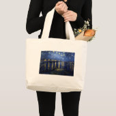 Van Gogh Sterrennacht over Rhone Grote Tote Bag (Voorkant (product))