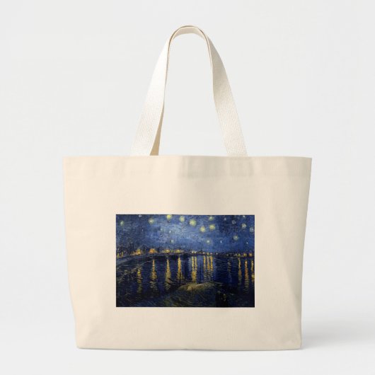 Van Gogh Sterrennacht over Rhone Grote Tote Bag (Voorkant)