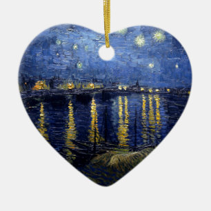 Van Gogh Sterrennacht over Rhone Keramisch Ornament
