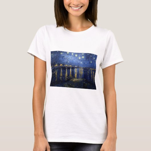 Van Gogh Sterrennacht over Rhone T-shirt (Voorkant)