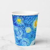Van Gogh Sterrennacht Papieren Bekers (Achterkant)