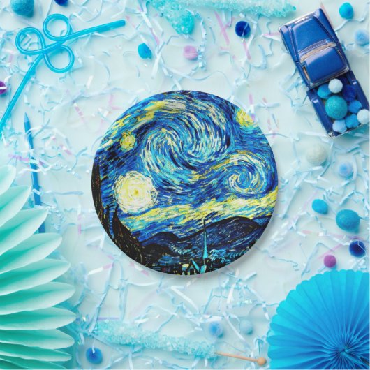 Van Gogh - Sterrennacht Papieren Bordje (Feest)