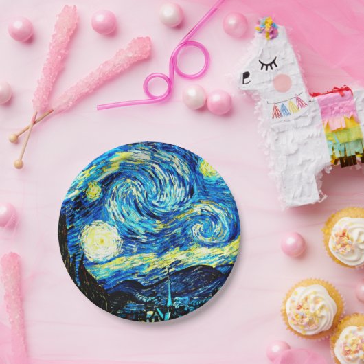 Van Gogh - Sterrennacht Papieren Bordje (Feest)