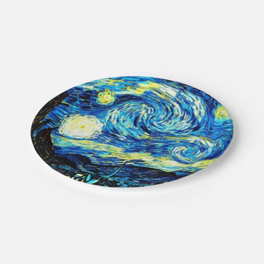 Van Gogh - Sterrennacht Papieren Bordje (Gekanteld)