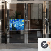 Van Gogh Sterrennacht Raamsticker (Kantoordeur)