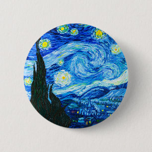 Van Gogh Sterrennacht Ronde Button 5,7 Cm