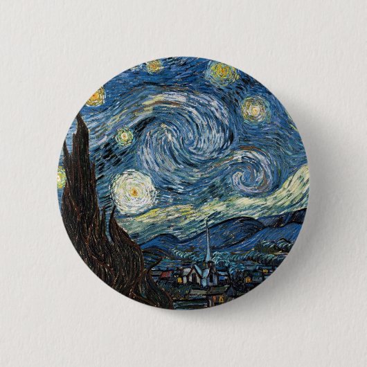 Van Gogh Sterrennacht Ronde Button 5,7 Cm (Voorkant)