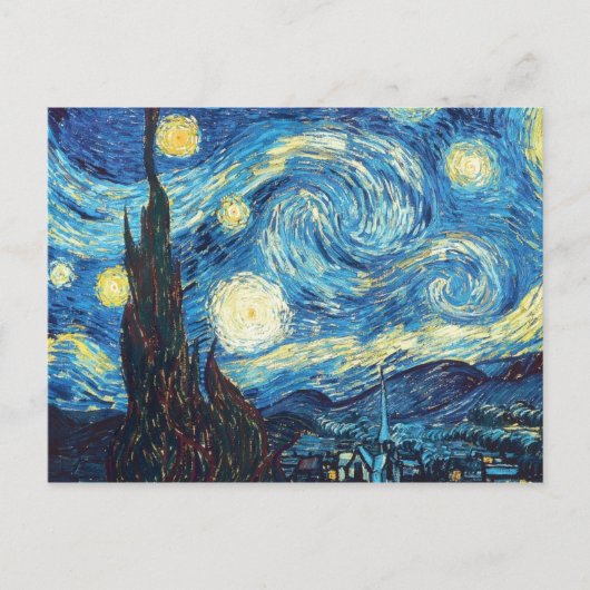 Van Gogh Sterrennacht schilderen Briefkaart (Voorkant)