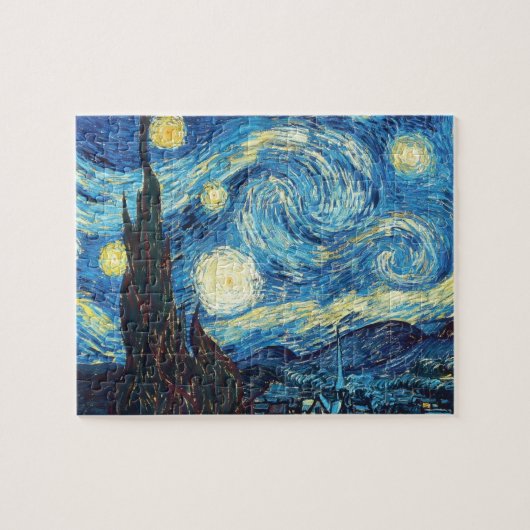Van Gogh Sterrennacht schilderen Legpuzzel (Horizontaal)