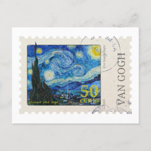 Van Gogh Sterrennacht Stempel Briefkaart
