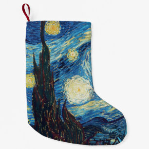Van Gogh Sterrennacht Vintage Blauw Meesterwerk Kleine Kerstsok