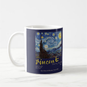 Van Gogh Sterrennacht Vintage Blauw Meesterwerk Koffiemok