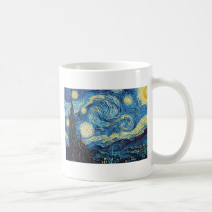 Van Gogh Sterrennacht Vintage Blauw Meesterwerk Koffiemok