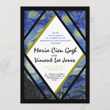 Van Gogh Sterrennacht Wedding Invitation