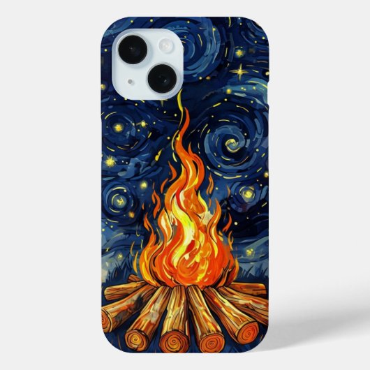 Van Gogh stijl kampvuur Case-Mate iPhone Case (Achterkant)