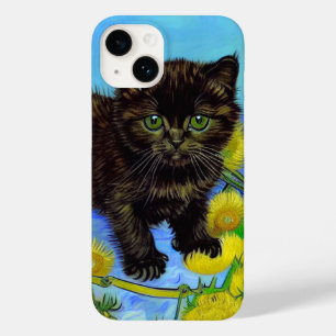 Van Gogh Stijl Kat met Zonnebloemen Case-Mate iPhone 14 Hoesje