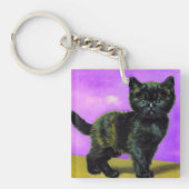 Van Gogh Stijl Kat Sleutelhanger (voorkant)