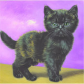 Van Gogh Stijl Kat Sticker (Voorkant)