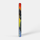 Van Gogh Stijl Kat Zonsondergang Strand Samsung Galaxy Hoesje (Rechterkant)