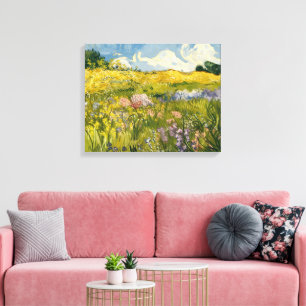 Van Gogh-stijl olieverfschilderij van Wildflower M Canvas Afdruk