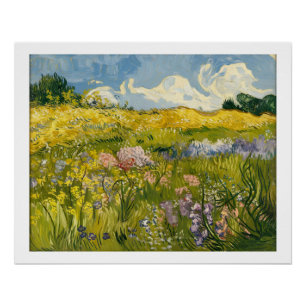 Van Gogh-stijl olieverfschilderij van Wildflower M Perfect Poster