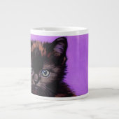 Van Gogh Stijl Paarse kat Extra Grote Beker (Voorkant)