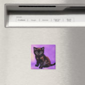 Van Gogh Stijl Paarse kat Magneet (Insitu (Vaatwasser))