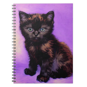 Van Gogh Stijl Paarse kat Notitieboek