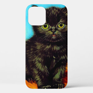Van Gogh Stijl Pouting Kitten iPhone 12 Hoesje