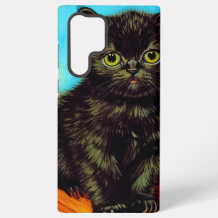 Van Gogh Stijl Pouting Kitten Samsung Galaxy Hoesje