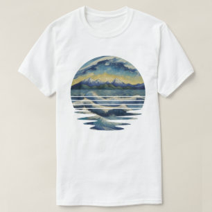 Van Gogh stijl schilderijen set, een zee bij zonso T-shirt